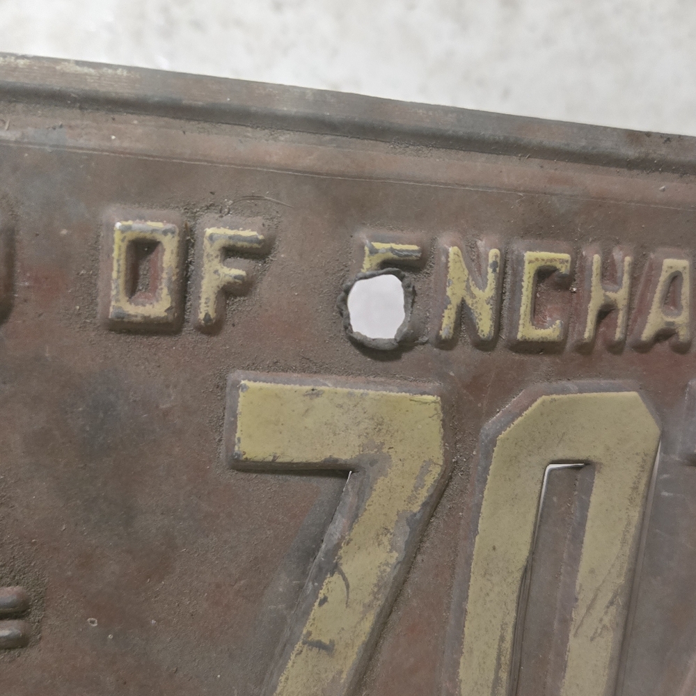 Vintage New Mexico License Plate - Rustic Brown and Gold - Picture 9 of 9